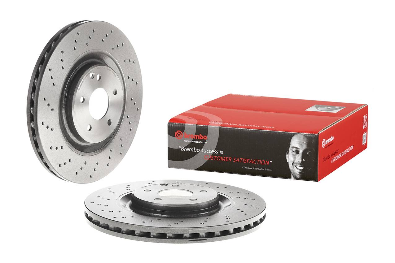 Mercedes Disc Brake Pad and Rotor Kit - Front (345mm) (Low-Met) Brembo