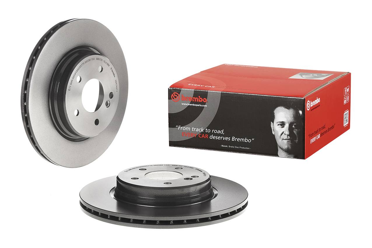 Mercedes Disc Brake Pad and Rotor Kit - Rear (300mm) (Ceramic) Brembo