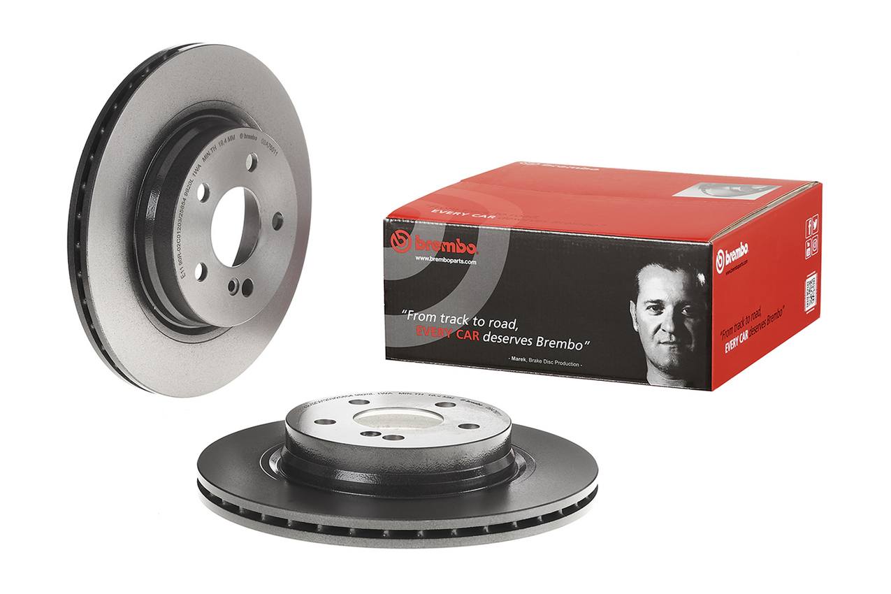 Mercedes Disc Brake Pad and Rotor Kit - Rear (300mm) (Low-Met) Brembo