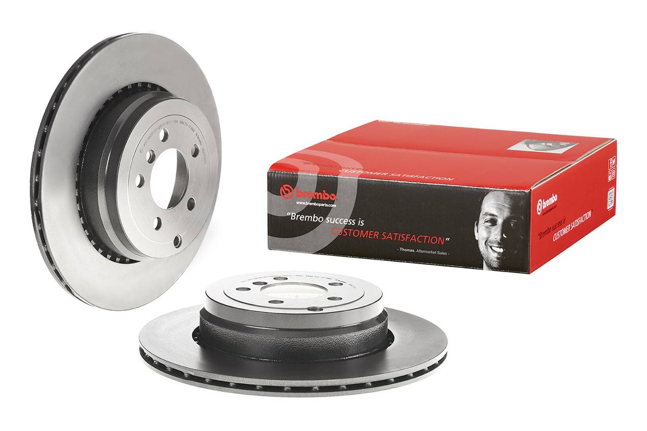 Land Rover Disc Brake Pad and Rotor Kit - Rear (365mm) (Low-Met) Brembo