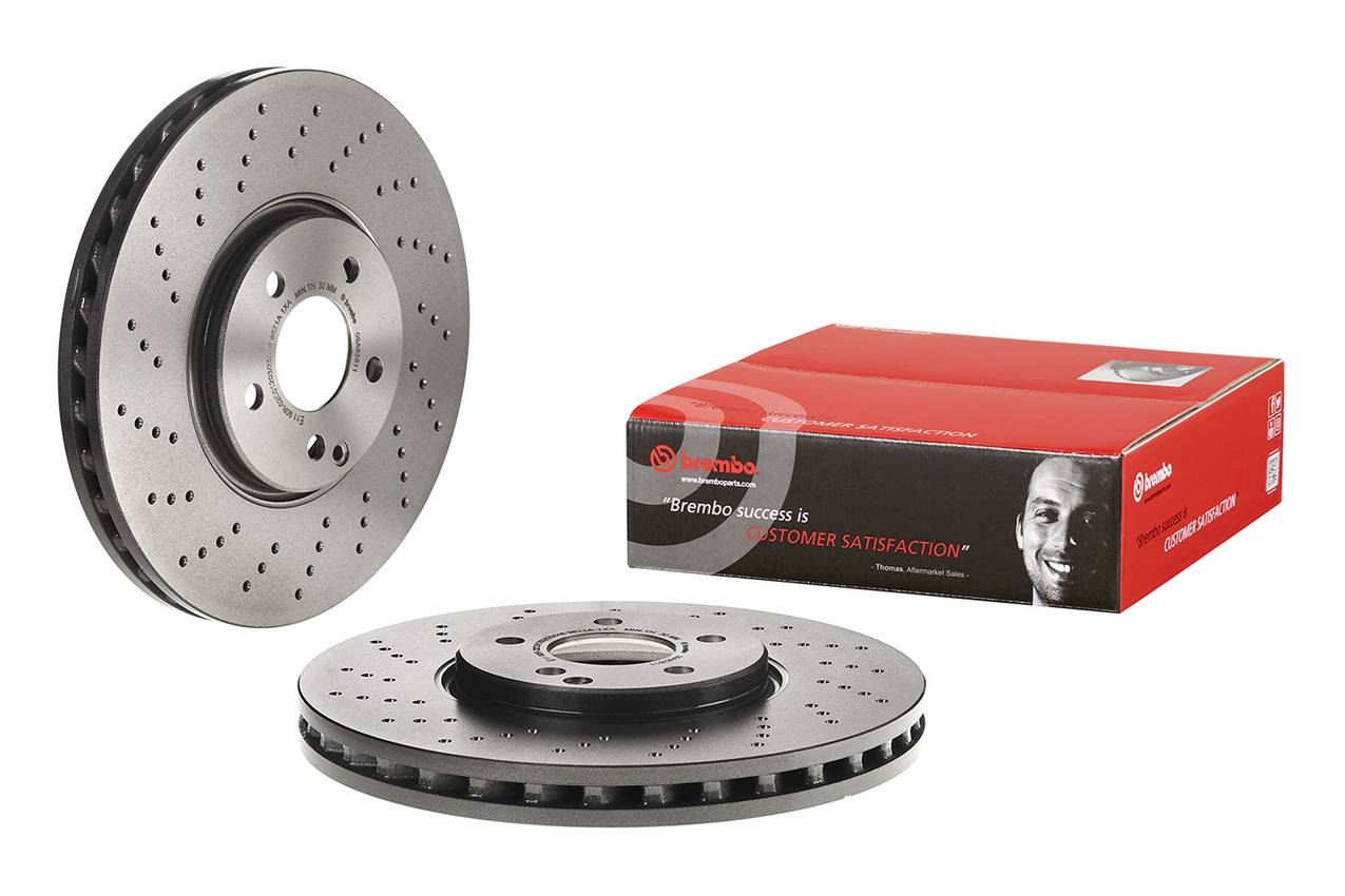 Mercedes Disc Brake Pad and Rotor Kit - Front (330mm) (Ceramic) Brembo