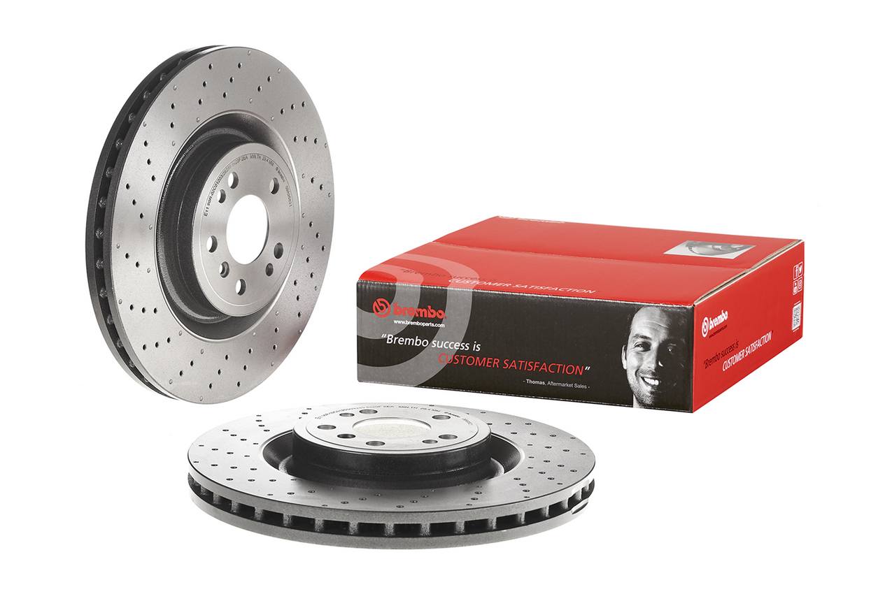 Mercedes Disc Brake Pad and Rotor Kit - Front (350mm) (Low-Met) Brembo