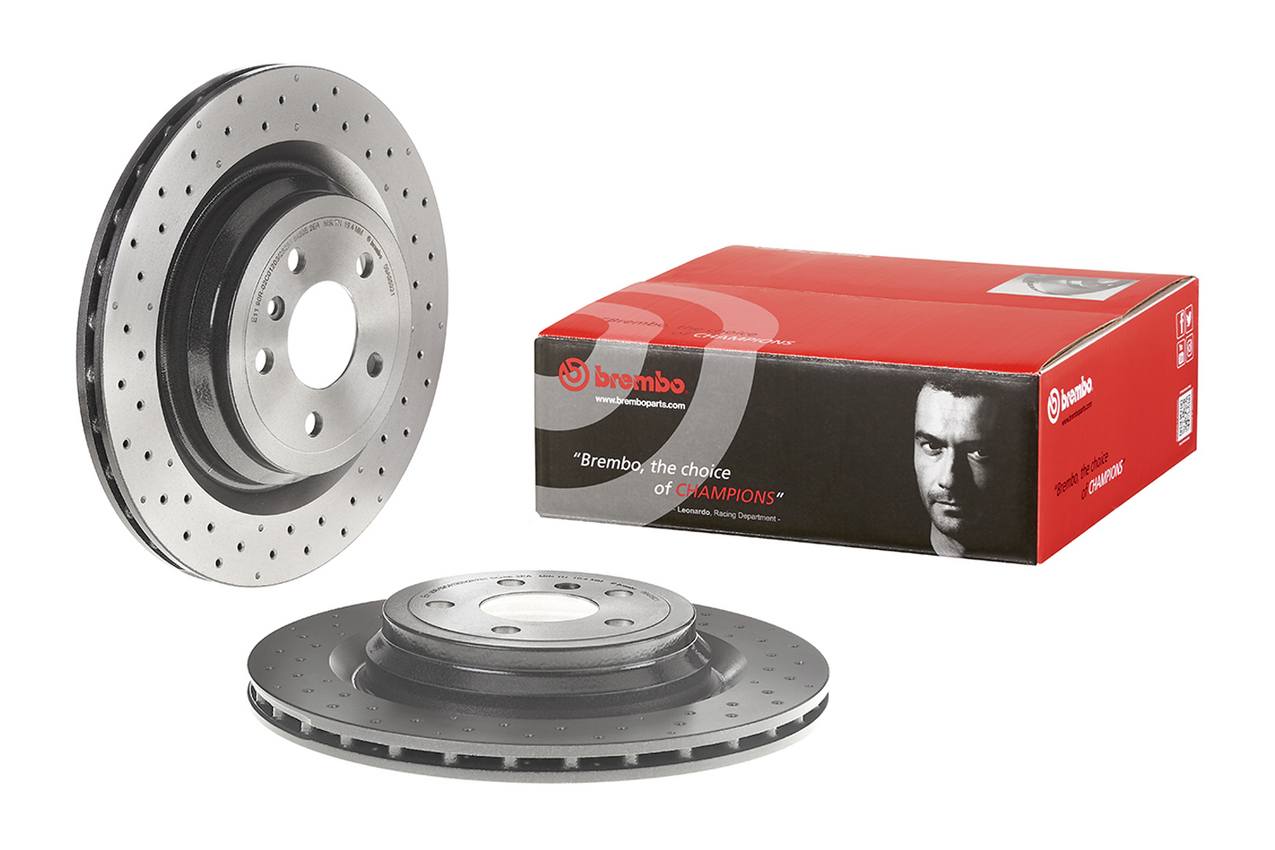 Mercedes Disc Brake Pad and Rotor Kit - Rear (330mm) (Low-Met) Brembo