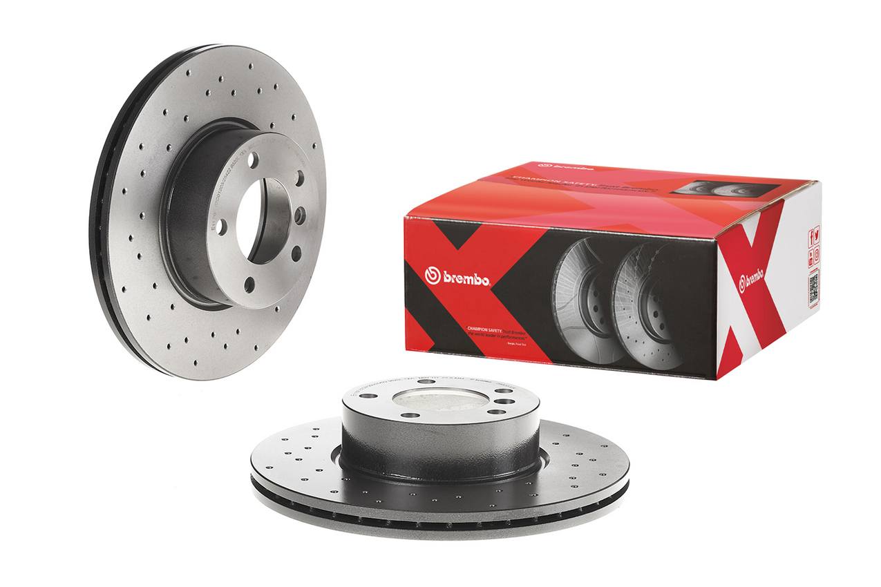 BMW Disc Brake Pad and Rotor Kit - Front (312mm) (Low-Met) (Xtra) Brembo