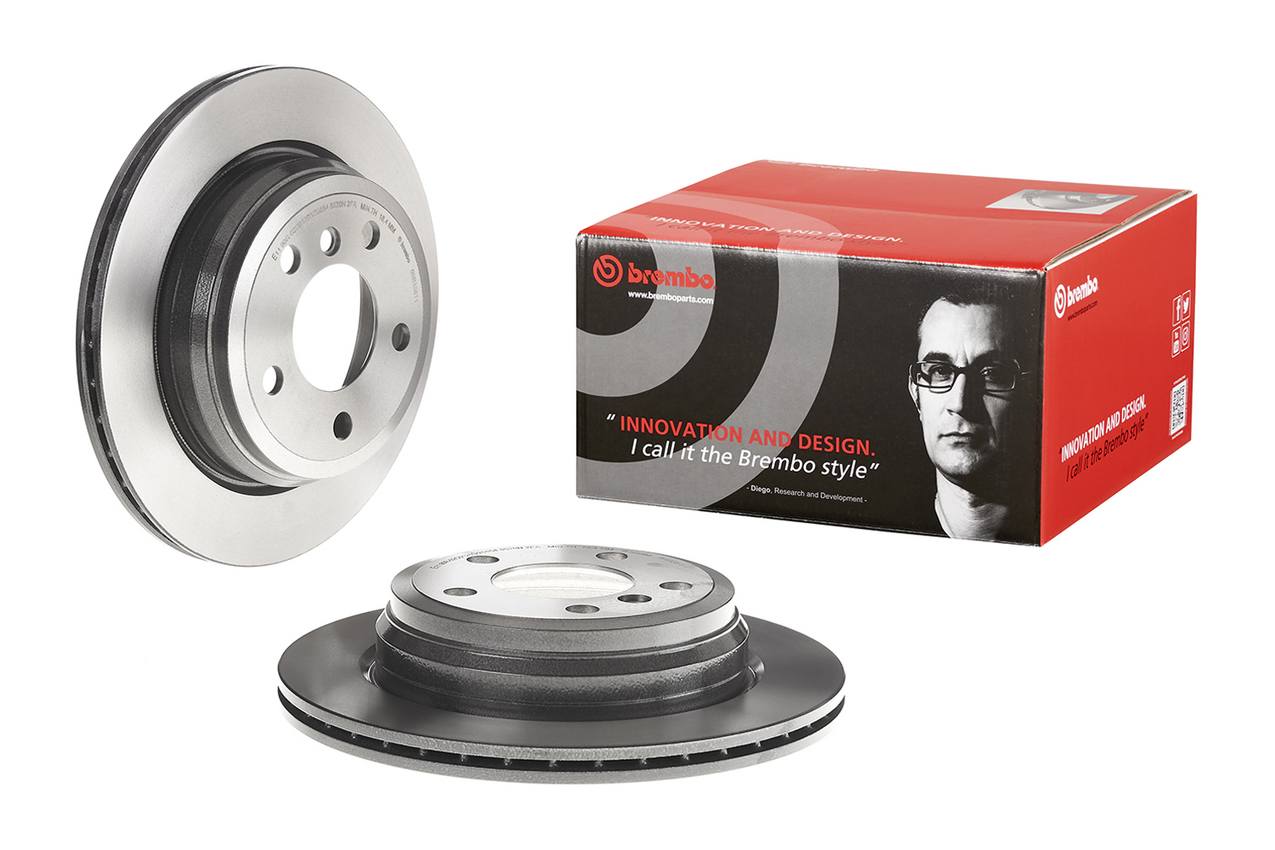 BMW Disc Brake Pad and Rotor Kit - Rear (300mm) (Low-Met) Brembo