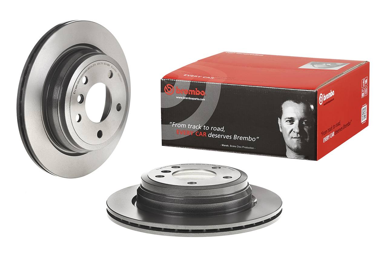 BMW Disc Brake Pad and Rotor Kit - Rear (300mm) (Low-Met) Brembo