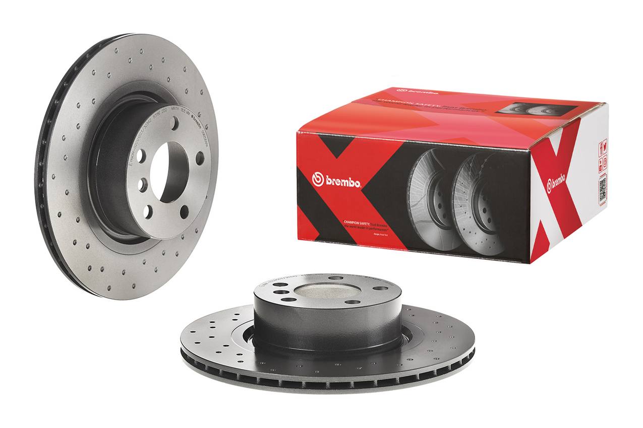 BMW Disc Brake Pad and Rotor Kit - Rear (330mm) (Low-Met) (Xtra) Brembo