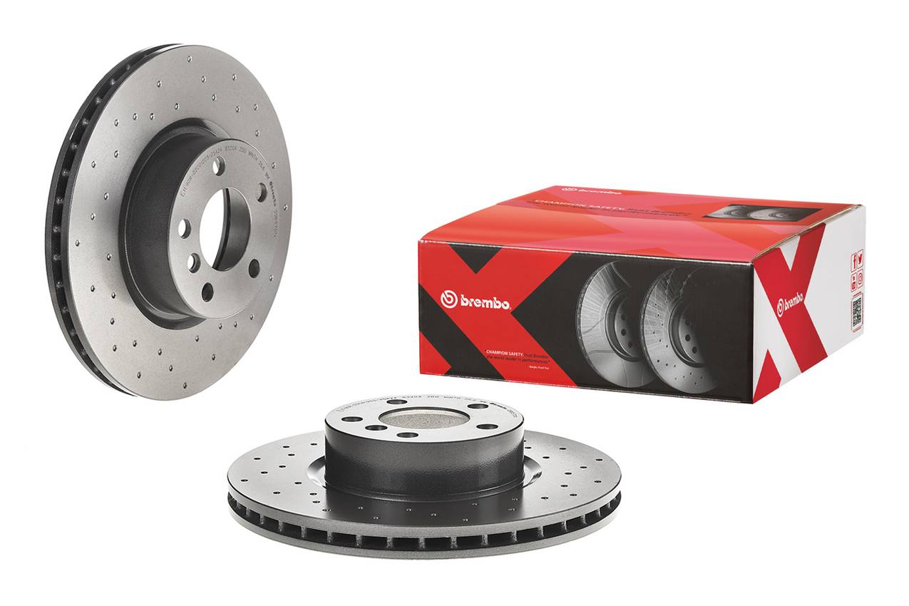 BMW Disc Brake Pad and Rotor Kit - Front (328mm) (Ceramic) (Xtra) Brembo