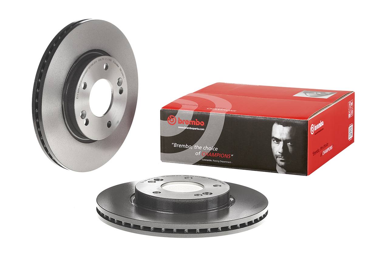 Kia Disc Brake Pad and Rotor Kit - Front (280mm) (Ceramic) Brembo