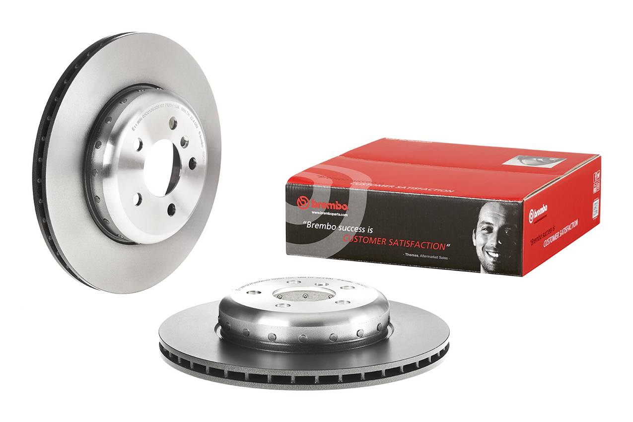 BMW Disc Brake Pad and Rotor Kit - Rear (345mm) (Low-Met) Brembo