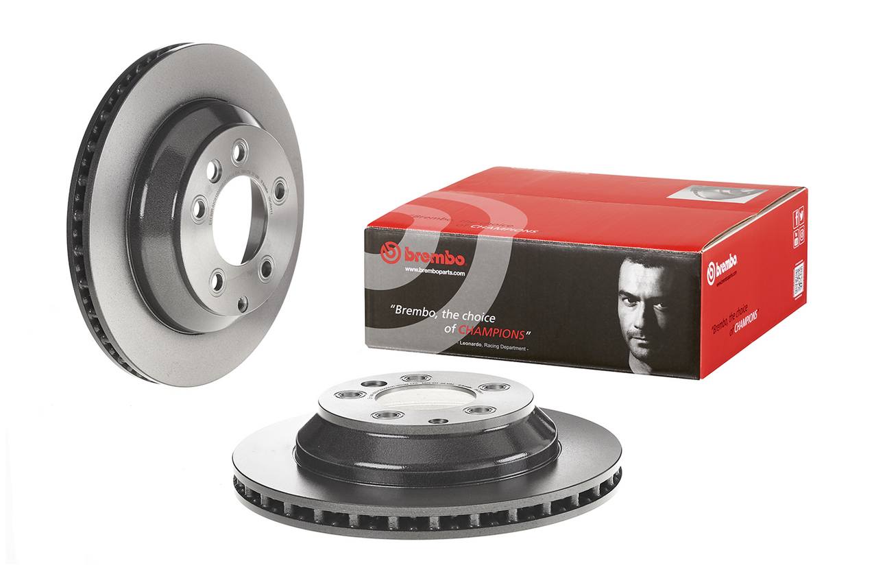 Audi Porsche Volkswagen Disc Brake Pad and Rotor Kit - Rear (330mm) (Low-Met) Brembo