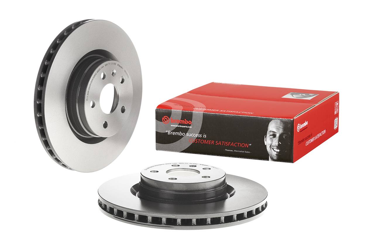 Tesla Disc Brake Pad and Rotor Kit - Front (355mm) (Low-Met) Brembo