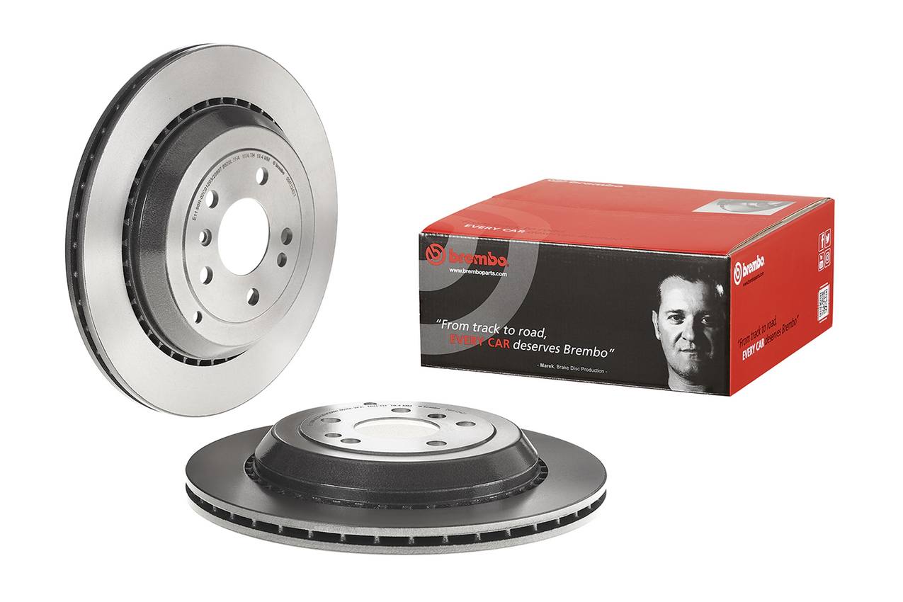 Mercedes Disc Brake Pad and Rotor Kit - Rear (330mm) (Ceramic) Brembo