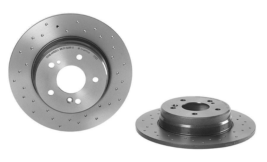 Mercedes Disc Brake Pad and Rotor Kit - Rear (290mm) (Low-Met) (Xtra) Brembo