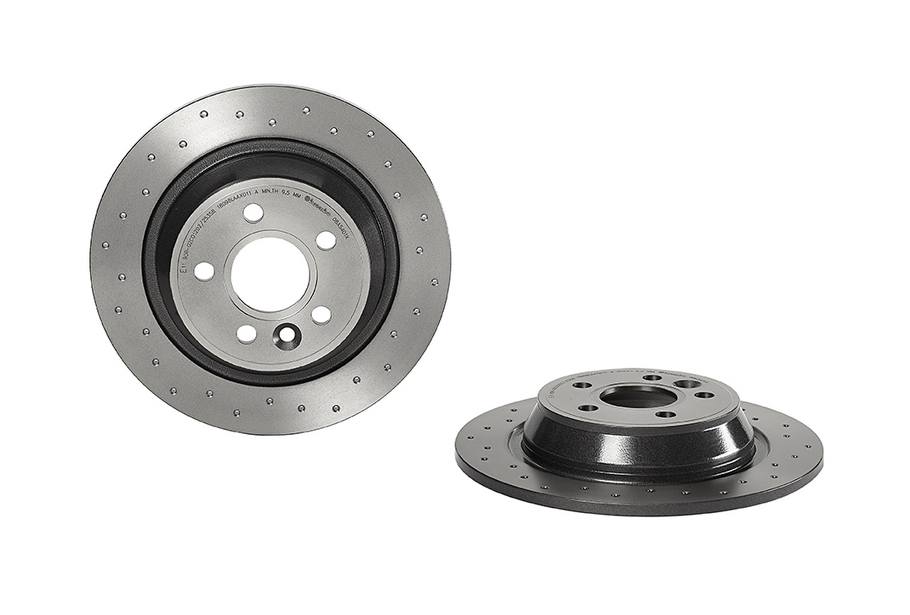 Land Rover Disc Brake Pad and Rotor Kit - Rear (302mm) (Ceramic) (Xtra) Brembo