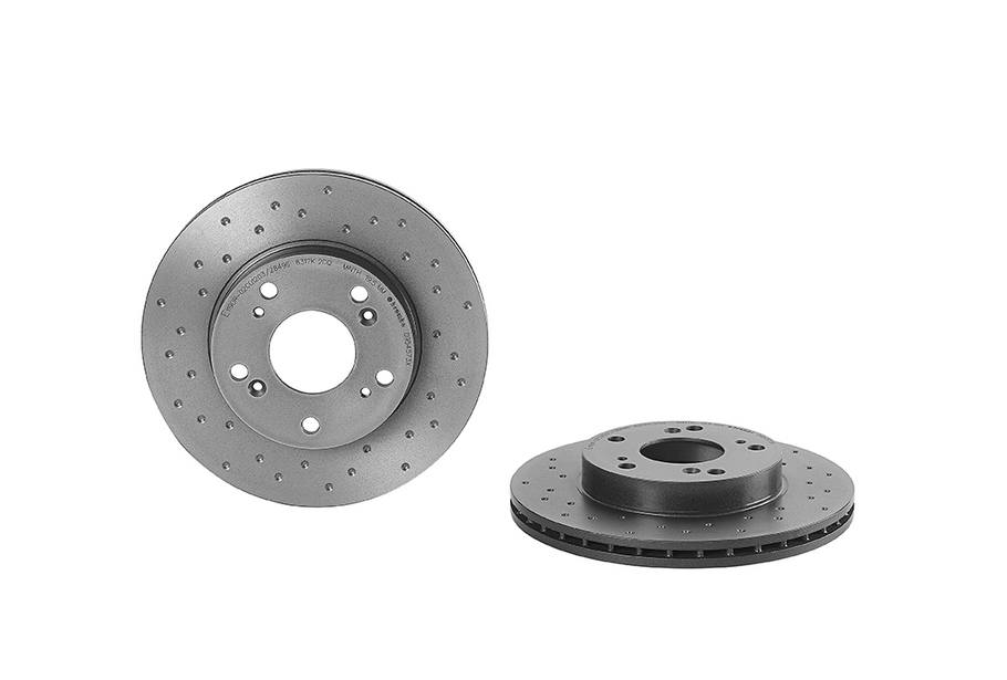 Honda Disc Brake Pad and Rotor Kit - Front (262mm) (Ceramic) (Xtra) Brembo