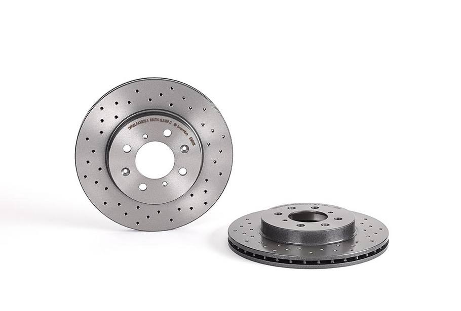 Honda Disc Brake Pad and Rotor Kit - Front (262mm) (Ceramic) (Xtra) Brembo