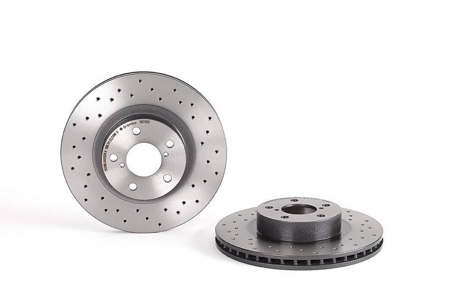 Subaru Saab Disc Brake Pad and Rotor Kit - Front (276mm) (Ceramic) (Xtra) Brembo