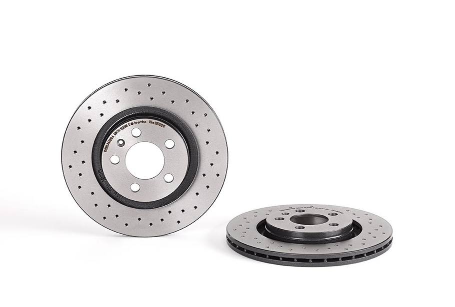 Volkswagen Disc Brake Pad and Rotor Kit - Front (280mm) (Ceramic) (Xtra) Brembo