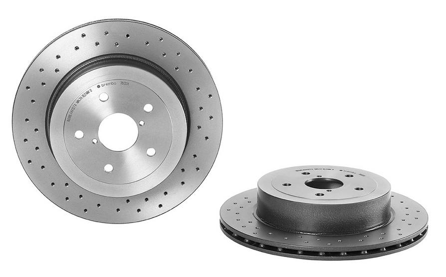 Subaru Disc Brake Pad and Rotor Kit - Rear (316mm) (Ceramic) (Xtra) Brembo