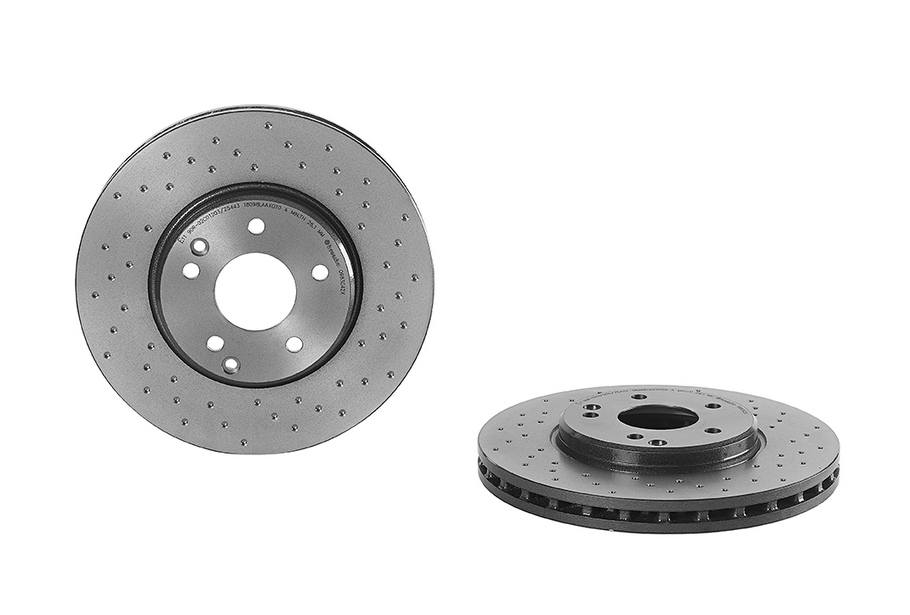 Mercedes Disc Brake Pad and Rotor Kit - Front (300mm) (Low-Met) (Xtra) Brembo