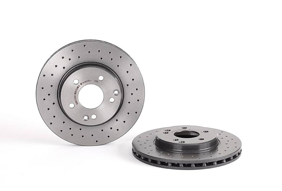 Mercedes Disc Brake Pad and Rotor Kit - Front (288mm) (Ceramic) (Xtra) Brembo