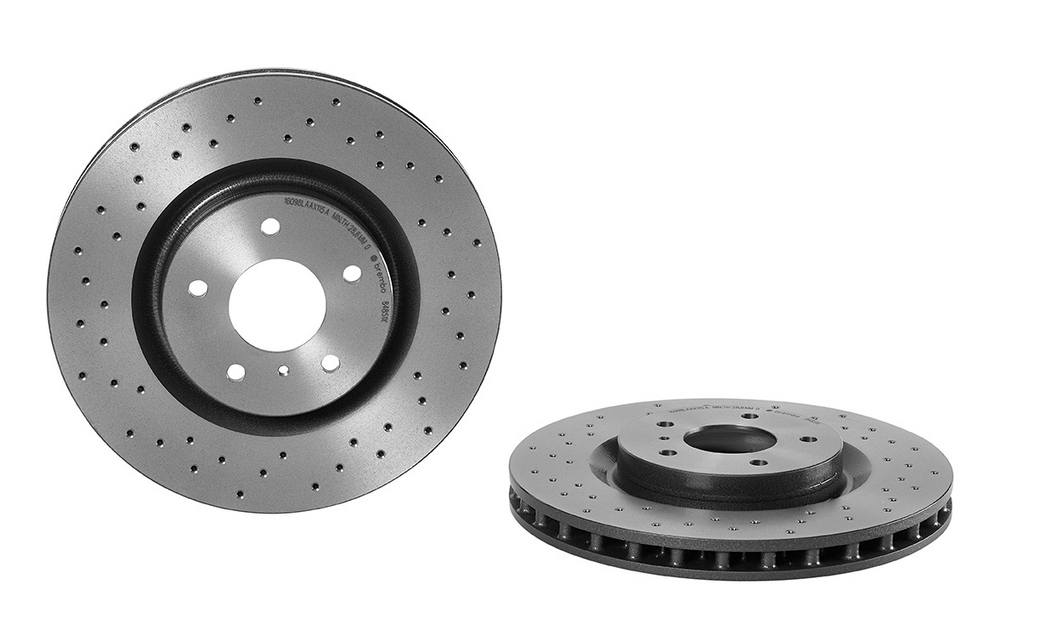 Nissan Infiniti Disc Brake Pad and Rotor Kit - Front (324mm) (Ceramic) (Xtra) Brembo