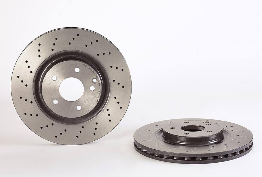 Mercedes Disc Brake Pad and Rotor Kit - Front (330mm) (Low-Met) Brembo