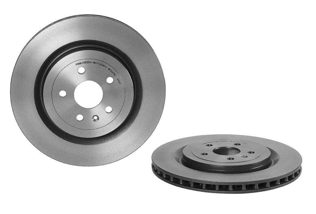 Cadillac Chevrolet Disc Brake Pad and Rotor Kit - Rear (365mm) (Ceramic) Brembo