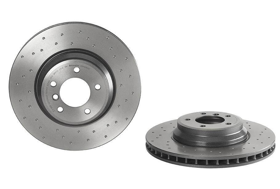 BMW Disc Brake Pad and Rotor Kit - Front (348mm) (Low-Met) (Xtra) Brembo