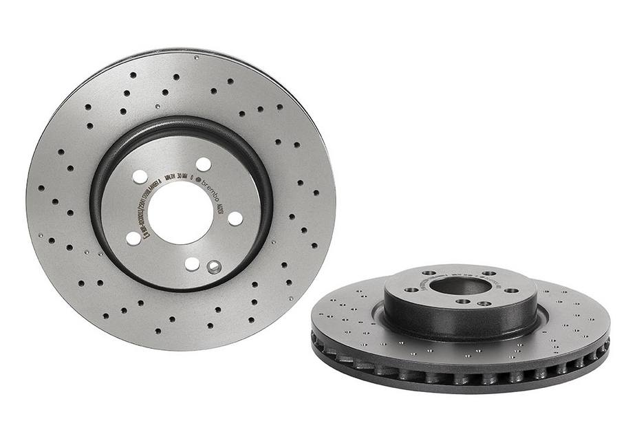 Mercedes Disc Brake Pad and Rotor Kit - Front (322mm) (Low-Met) Brembo