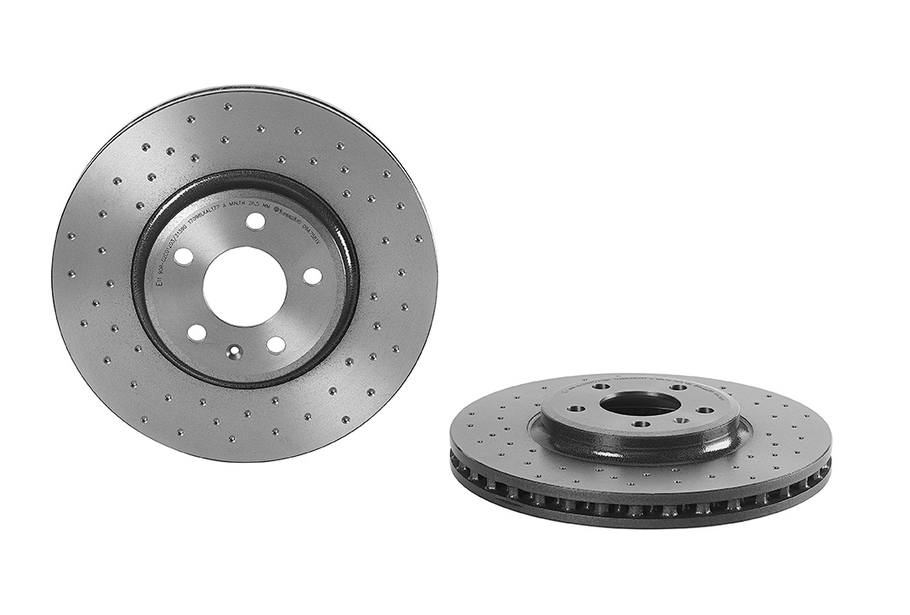 Audi Disc Brake Pad and Rotor Kit - Front (320mm) (Low-Met) (Xtra) Brembo