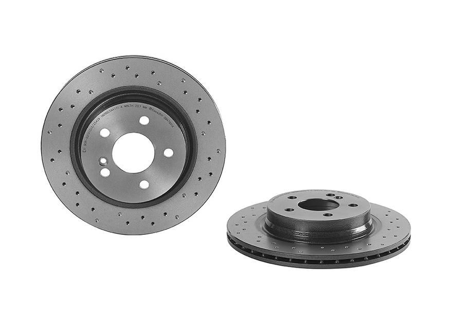 Mercedes Disc Brake Pad and Rotor Kit - Rear (300mm) (Low-Met) (Xtra) Brembo