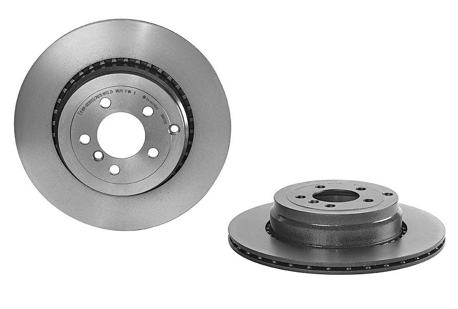 Land Rover Disc Brake Pad and Rotor Kit - Rear (365mm) (Low-Met) Brembo