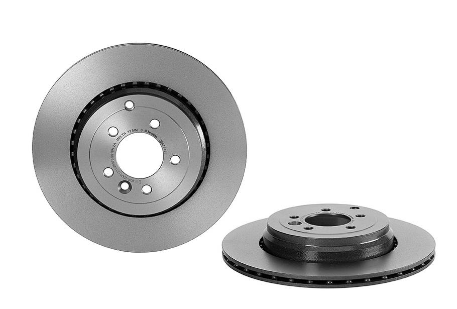 Land Rover Disc Brake Pad and Rotor Kit - Rear (365mm) (Low-Met) Brembo