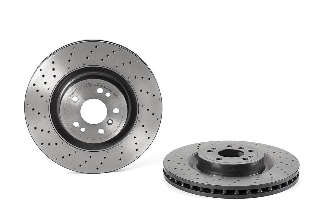 Mercedes Disc Brake Pad and Rotor Kit - Front (350mm) (Low-Met) Brembo