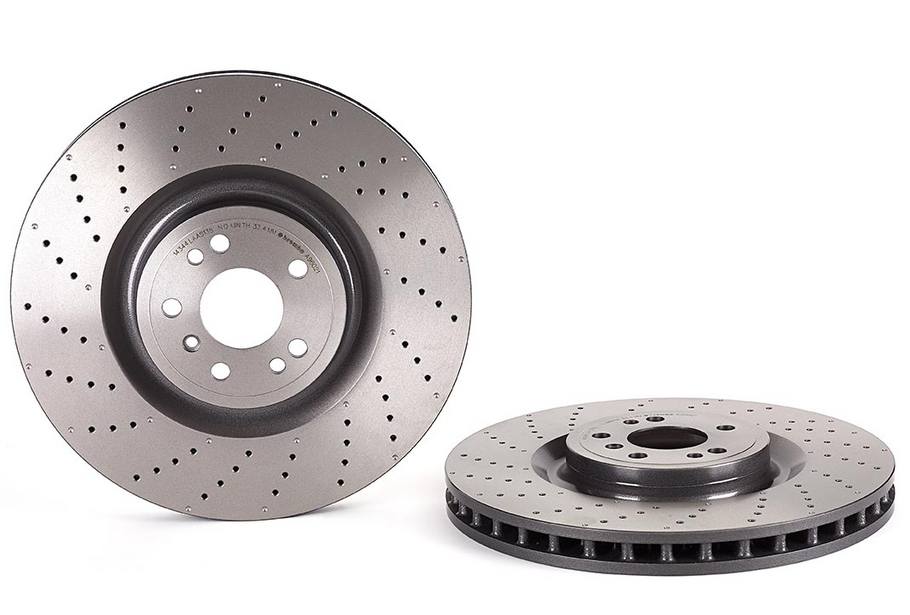 Mercedes Disc Brake Pad and Rotor Kit - Front (375mm) (Low-Met) Brembo