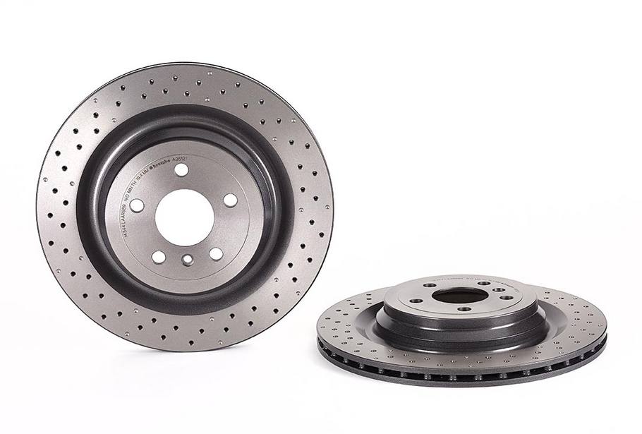 Mercedes Disc Brake Pad and Rotor Kit - Rear (345mm) (Low-Met) Brembo