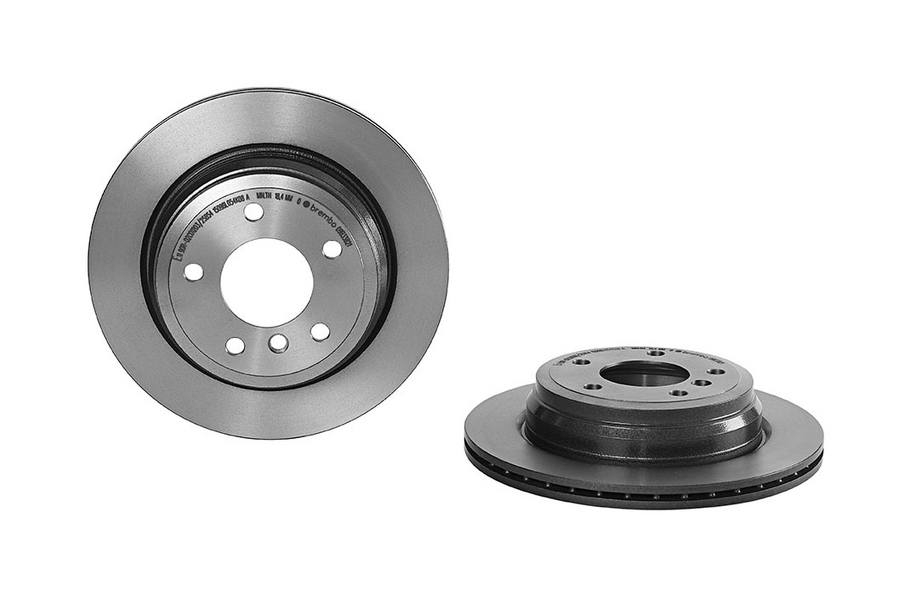 BMW Disc Brake Pad and Rotor Kit - Rear (300mm) (Low-Met) Brembo