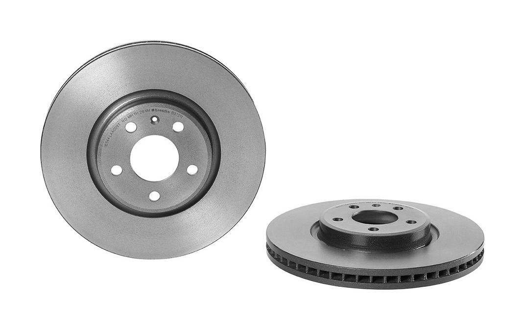 Audi Disc Brake Pad and Rotor Kit - Front (320mm) (Low-Met) Brembo