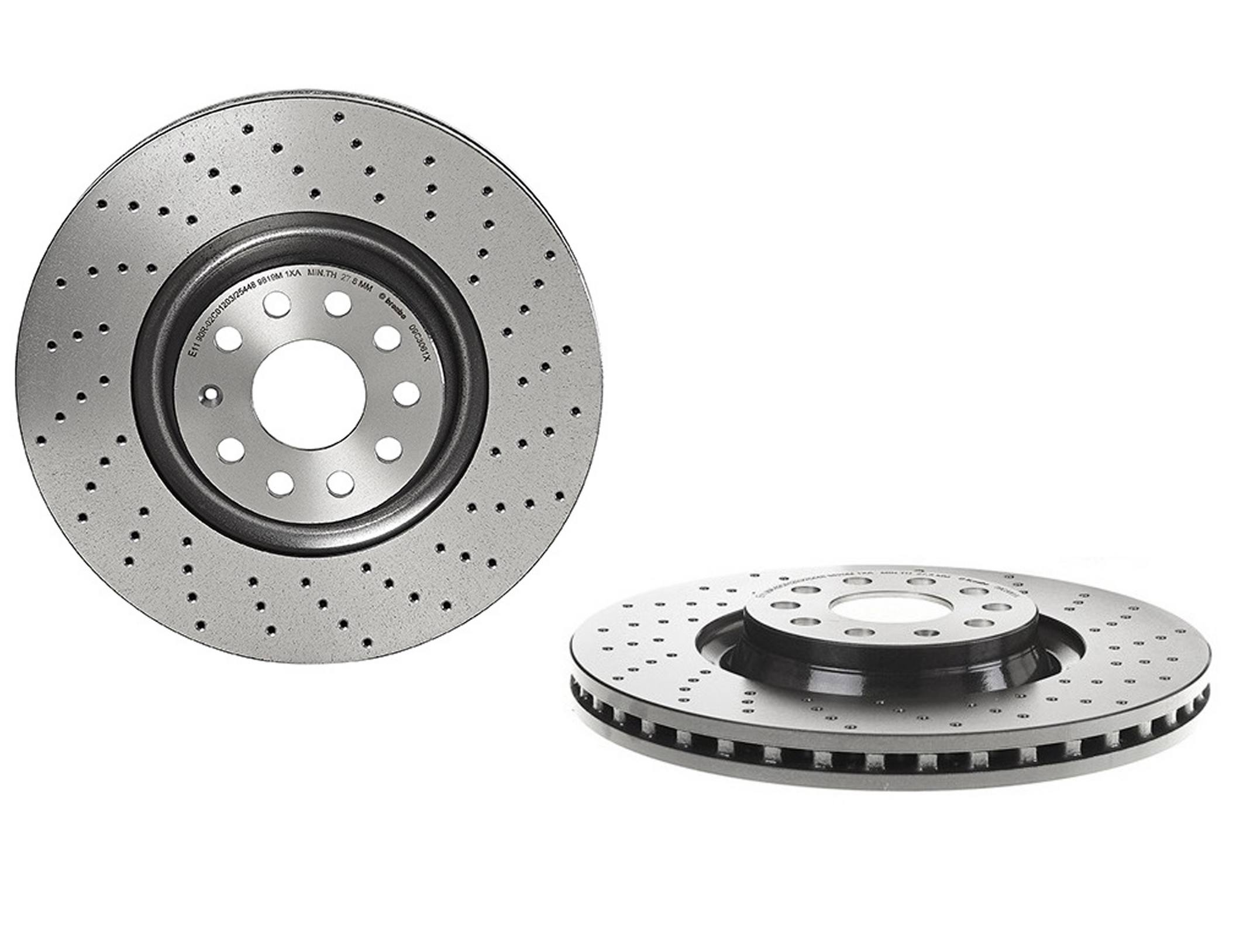 Volkswagen Disc Brake Pad and Rotor Kit - Front (340mm) (Low-Met) (Xtra) Brembo