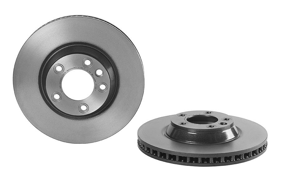 Audi Porsche Volkswagen Disc Brake Pad and Rotor Kit - Front (350mm) (Low-Met) Brembo