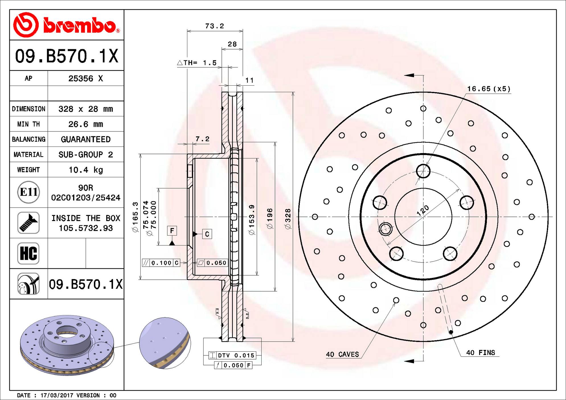 BMW Disc Brake Pad and Rotor Kit - Front (328mm) (Low-Met) (Xtra) Brembo