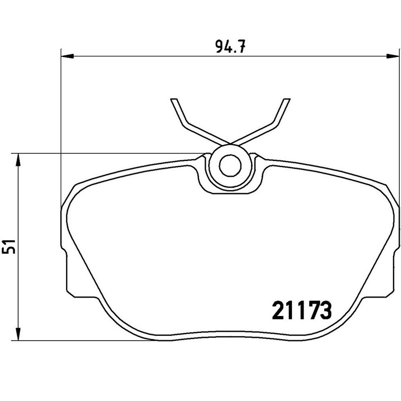 BMW Disc Brake Pad Set - Front (Low-Met) 34111162481 Brembo