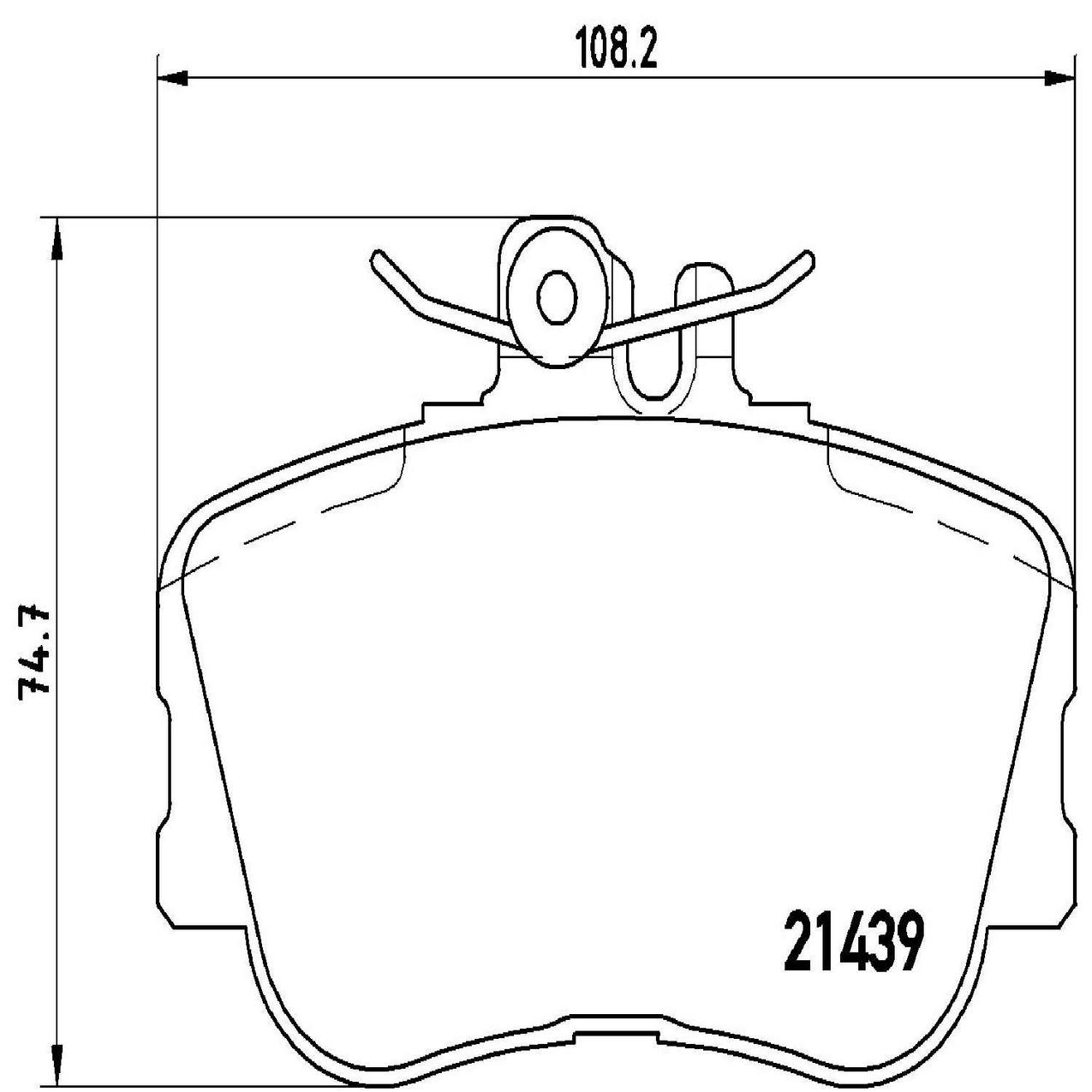 Mercedes Disc Brake Pad Set – Front (Low-Met) 005420462041 Brembo