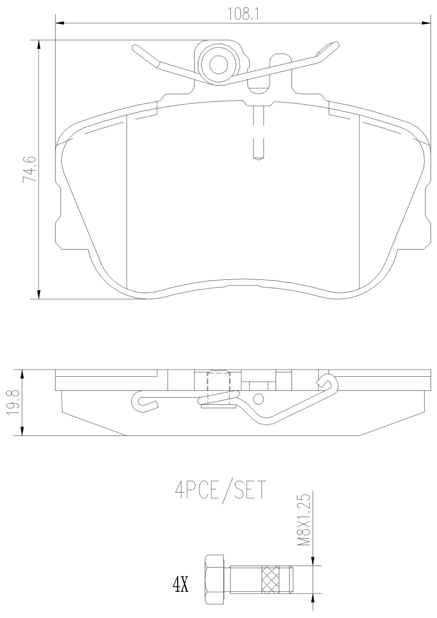 Mercedes Disc Brake Pad Set - Front (Ceramic) 005420462041 Brembo