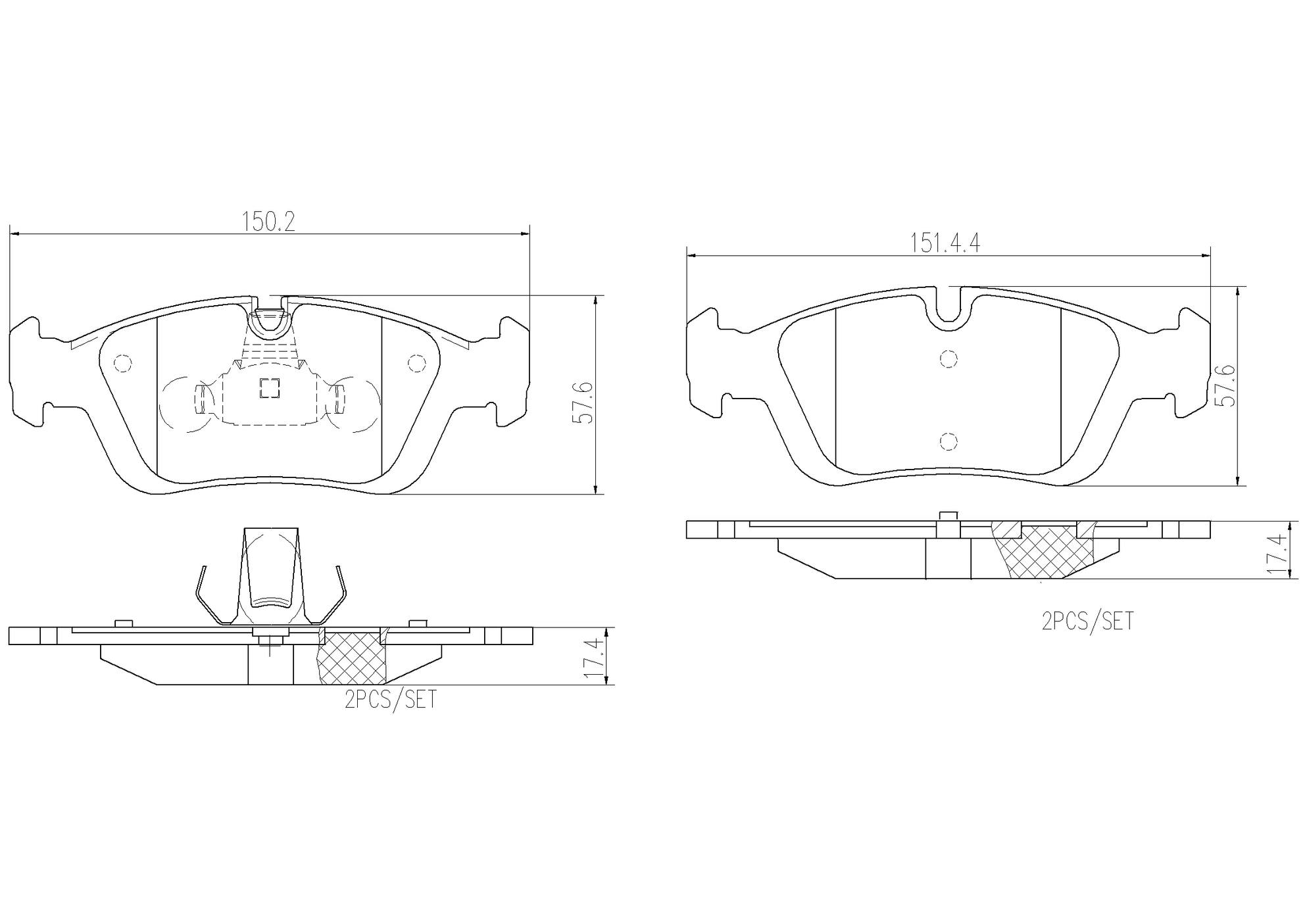 BMW Disc Brake Pad and Rotor Kit - Front (286mm) (Ceramic) Brembo