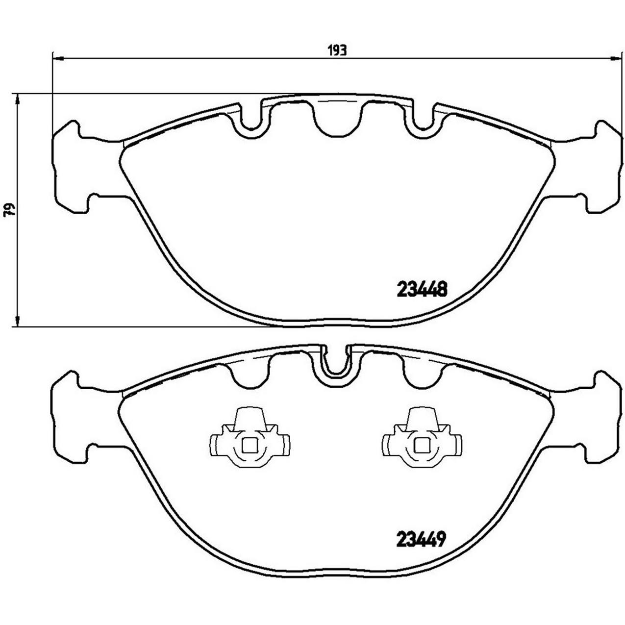 BMW Disc Brake Pad Set - Front (Low-Met) 34116761282 Brembo