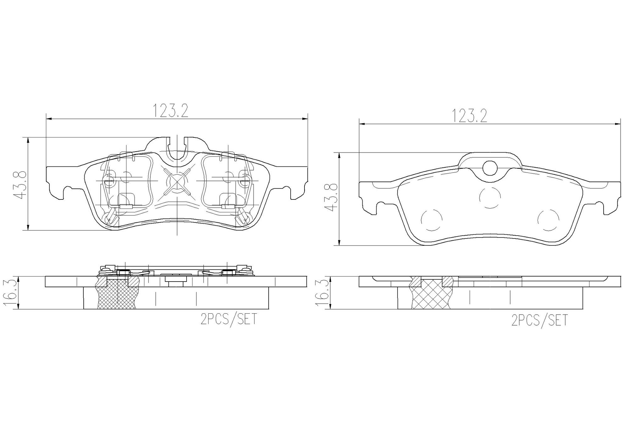 Mini Disc Brake Pad and Rotor Kit - Rear (259mm) (Ceramic) Brembo