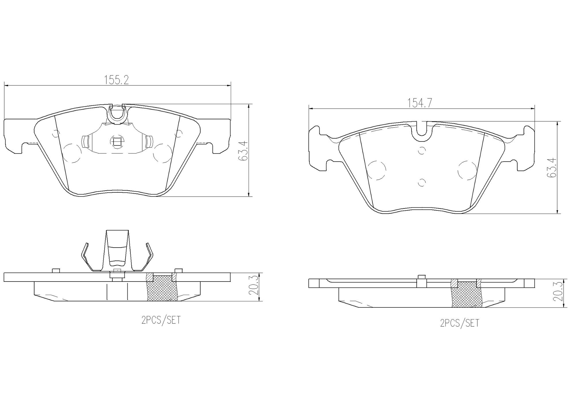 BMW Disc Brake Pad and Rotor Kit - Front (330mm) (Ceramic) Brembo